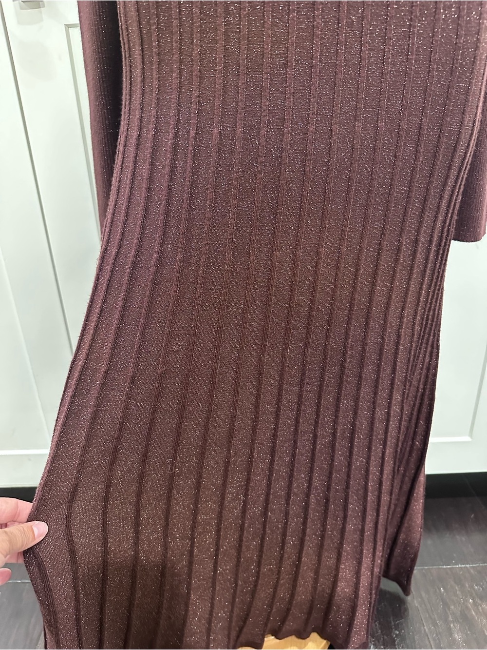 Baltic Born Jamelia Pleated Long Sleeve Mock Neck Maxi Sweater Dress Size XL - Picture 7 of 10